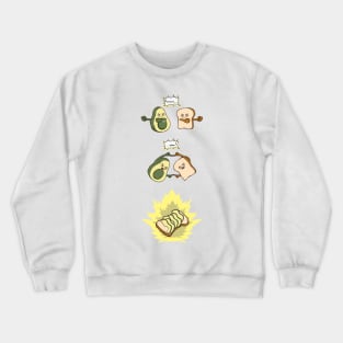 Avocado Toast Funny Cute Vegan Graphic Gift Fun Meme Image Crewneck Sweatshirt